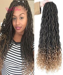 finti dreadlocks GODDESS LOCS HAIR marley intrecciare i capelli Estensioni trecce all'uncinetto Ombre capelli onda del corpo tesse serrature Bohemian f5189842