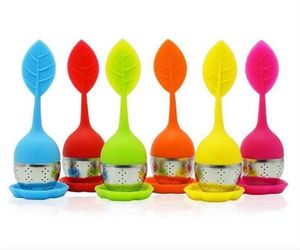 Tea Tools Silicone Infuser Food Grade Leaf Strainer Stainless Steel Filter Device Loose Herbal Spice Filter Diffuser Come with Tra6333747