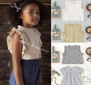 SOOR PLOOM KIDS GIRLS SUMMER TSHIRT SUPER QUALITY CHIRD TOPS VINTAGE STYLE BRAND PETER PAN COLLAR TSHIRTS 2106195026334