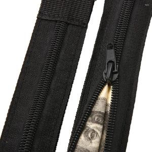 Portfele nylonowe torebki monety Secret Security Zip Pocket Portfel Black Minimalist Protect ukryta do zakupów podróży