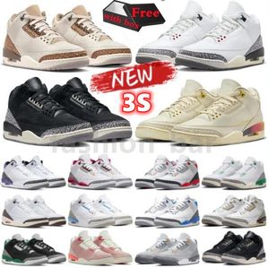 New Midnight Navy 3S White Cement Redagedball Basket Reshosts Palomino Wizards J Balvin Medellin Sunset Outdoor Sneaker Sports Shoes Man Trainers