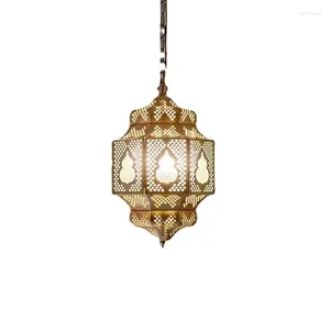 Pendant Lamps Pure Copper Chandelier Turkish Lamp Dining Moroccan Southeast Asia Arab Retro Restaurant Art