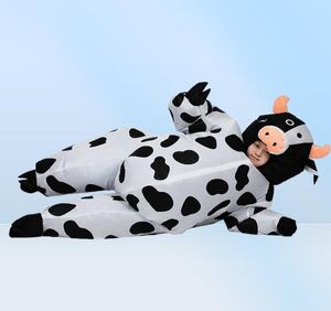 Nadmuchiwany kostium krowy dla dorosłych kobiet mężczyzn Kid Boy Girl Halloween impreza karnawałowa sukienka cosplay dmuchanie garnituru Mascot Animal strój Q8035945