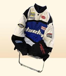 Herrjackor Retro Racing Jacket för män High Street Motorcykel Taktisk 2022 Spring Women Color Matching Baseball Coat1354518