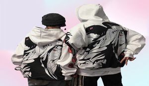 Nicemix Harajuku Gotik Anime Hoodies Kadın Uchiha Itachi Sharingan Baskı Hoodies Sıradan Sıcak Külot Kapüşonlu Sweatshirt 202821060491527