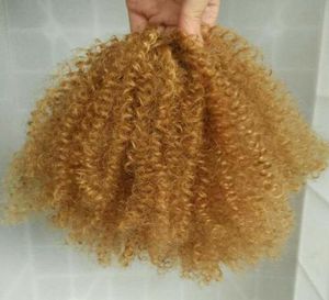 16inch hästsvansklipp i hårförlängningar dragstring afro kinky lockigt mänskligt hår hästsvans hårstycke jordgubbblond 277844889