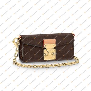 Bayan Moda Tasarımcısı Lüks Bitsy Pouch Cüzdan Kamera Zinciri Çantası Crossbobodys Coin Canse Kart Tutucular Anahtar Torama Üst Ayna Kalitesi M00991 İşletme