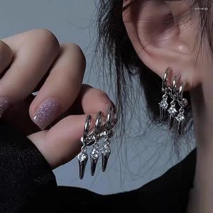 Orecchini a bottone coreano personalità della moda ciondolo lungo uomo donna bastone quadrato orecchino dichiarazione cool pendientes