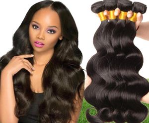 9A Brazil Human Hair Wefts 16 18 20 22 24inch African Female Hairs Bundle Body Wave Black Big Wave Snake Curl Nature Color40114754441681