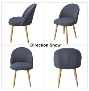 Chair Covers 1/2/4/6 Pcs Duckbill Cover Polar Fleece Fabric Plain Style Elastic Cushion Modern Home Decoration