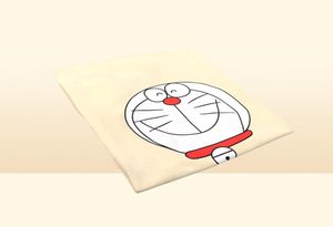 Designer de alta qualidade maré marca conjunta manga curta camiseta Doraemon logotipo clássico imprimir solto algodão casal tee Ben42B1569847320