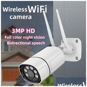 Câmeras IP Wifi Câmera À Prova D 'Água P Hd Vigilância Sem Fio Camara Ao Ar Livre Ir Cut Night Vision Home Security Aa220315 Drop D Entrega DHCBY