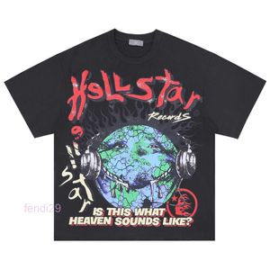 Vintage HellStar Shirt Fabric Street Graffiti Cracking Compression Designer T koszule Kobiety mężczyzn Tshirt Bluza graficzna koszulka hipster męska Osobyjnia R7