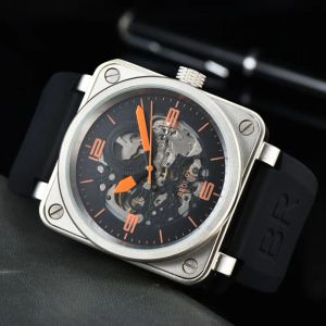 Tops Model Mens 스포츠 고무 감시 대역 기계 벨 럭셔리 다기능 감시 비즈니스 스테인리스 스틸 남자 Ross Wristwatch SS