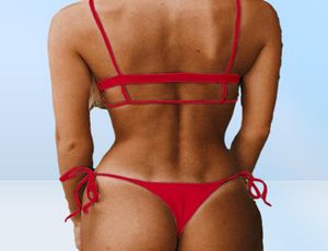 Seksi Bikini Set Kadın String Mayo Push Yukarı Mayo Bağlı Tanjlı Brezilya Biki Mayo Takım Yüzme Giyim 328v7600883