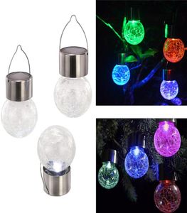 LED Solar Light Lamps Hang LED Ball 7 Color Changing Garden Lights Outdoor Landscape Lawn Lamp Solar Wall Lamps7511272