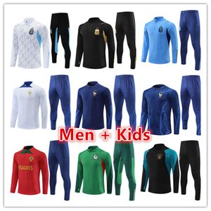 22 23 24 3-Sterne Argentinien Tracksuit Soccer Trikot Messe Messis Training Anzug Fußball-Hemd Maradona di Maria 2023 2024 Männer Kids Kit Trails-Sets Uniformen