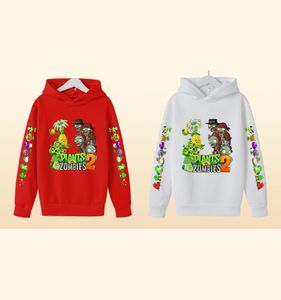 2022 Autumn Winter Plant vs Zombies Print Hoodies Cartoon Game pojkar kläder Kidskläder Kläder för tonårsstorlek 414 T4271892