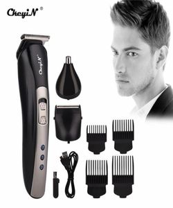 Máquina de cortar cabelo 3 em 1, elétrica, sem fio, masculina, aparador de orelha, nariz, recarregável, barbeador de barba, kit de aliciamento profissional 3114992222