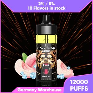 Happ Vape Blue Razz 12000 Puffs Vapes Disponible Puff 12000 10000 9000 6000 Hero E Cigarett Bar 650mah Battery 16 Ml Förfyllda vagnar 12K 10K 9K 6K VAPER POD