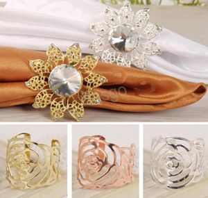 Multi estilos strass guardanapo fivela decorações de mesa anéis guardanapo titular círculo casamento el gem pedra anel 36 g28673704