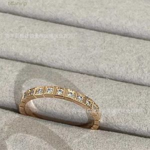 Designer Luxury Jewelry Bvlger B-home Band Rings High Quality V-gold Plated Mijin Material Seller Full Diamond High-end and Fashionable Ring Uv7e