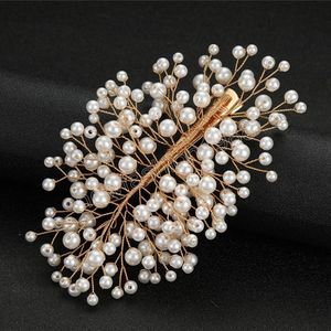 İnci Düğün Saç Klipli Saç Saçkopları Moda Gelin Tiaras Barrettes Gelin Yan Pin Başlık Prenses Boncuk Tiaras Takı