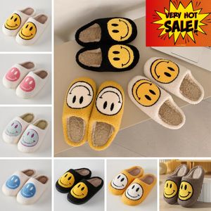 Hot Slippers Smile Face Cowgirl Slippers Fluffy Cushion Slides Cute Womens Comfortable Cozy Comfy Smile Slippers Women Slides
