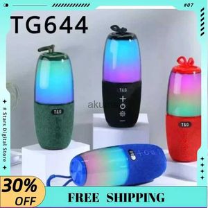 Portable Speakers TG644 Bluetooth Speaker Subwoofer Wireless Outdoor Mini Audio RGB Colorful Light Card Portable Christmas Gift Speaker YQ240106