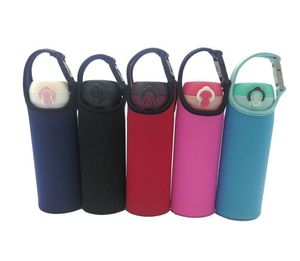 Glass Water Bottle Sleeve Portable Bottle Cooler Cover Holder Strap for Outdoor Neoprene Insulated Collapsible Drink Bottle Covers9182858