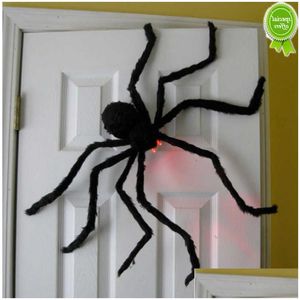 Party Dekoration 30 cm 50 cm 75 cm 90 cm Übergroße P Schwarze Spinne Halloween Outdoor Home Bar Spukhaus Horror Requisiten 2023 Drop Delive Dhxsb