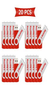 20pcs 128MB USB 20 Flash Drives Döner Flaş Kalem Sürücü Metal Dönen Bellek Çubuğu Başparmak Depolama Dizüstü Bilgisayar MacBook Mul8861460