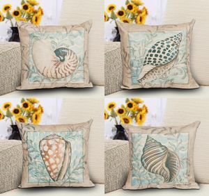 18039039 Fodere per cuscini stile oceano 4 tipi Fodera per cuscino in cotone con conchiglia Decorativa per la casa Fodera per cuscino per divano Pillowca7468720