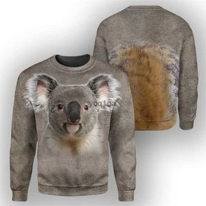 Felpe con cappuccio da uomo Felpe Coniglio Canguro Koala Felpa con stampa 3D per uomo Casual Giraffa Maiale Grafica Pullover Street Girocollo Felpa con cappuccio a maniche lunghe