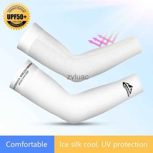 Arm Leg Warmers Fingerless Gloves Ice Silk Arm Sleeves Sun UV Protection Hand Cover Running Cycling Arm Warmers Driving Sports Volleyball Cool Arm Sleeves YQ240106