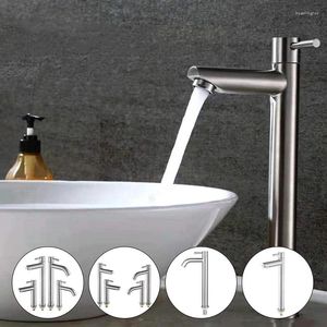 Badrumsvaskkranar Kökskran Borstat Nickel Deck Mount rostfritt stål Basin TAP Single Cold Water Tapware Fixture