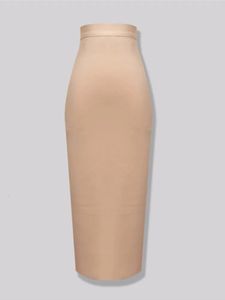 13 colori moda donna sexy rosa giallo fasciatura gonna elastica elegante matita gonne 78 cm 240105