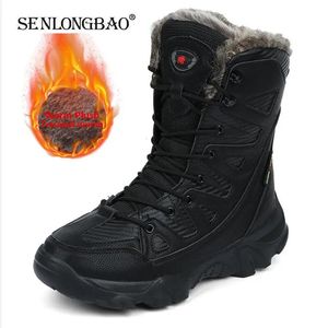 Winter Wasserdicht Männer Stiefel Plüsch Super Warm Schnee Stiefel Männer Turnschuhe Stiefeletten Outdoor Desert Combat Armee Stiefel Botas Hombre 240106