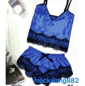 Canottiere Canotte da donna Sexy Satin Sling Sleepwear Lingerie Lace Bowknot Camicia da notte Sex appeal