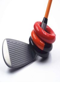 1 datorer Golf Viktad övning Metal Round Weight Power Swing Ring för golfklubbar Värm upp Golf Training Aid Black Red7645393