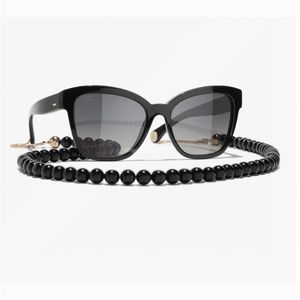 Designer Sunglasses Women 992188 with Beaded Chain Design CH5487 Sun Glasses Lady Fashion Classics Pilot Driving Outdoor Sports Travel Beach High Quality Sunglass