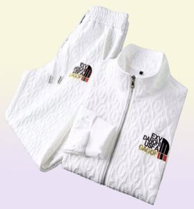 Men039S Tracksuits swobodny kombinezon 2022 Spring i Autumn Light Luksusowy płaszcz haftowany mody Spodnie Dwuczęściowe 89993753