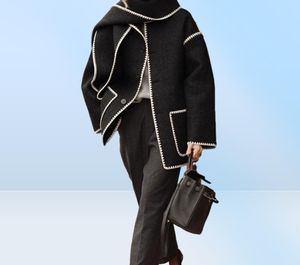 21FW TOTEME Singlebreasted Tassel Scarf Wool Coat Jackets012913657