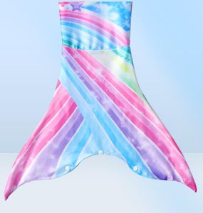 Flickor baddräkt 3st. Mermaid Tail badkläder Kids Mermaid Swim Pool Bathing Suit Princess Beach Bikini Girls Party Cosplay Costumes286122422