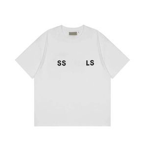 Plus -storlek män t shirt designer t skjortor män kvinnor enkel bokstav tryck grafisk tee casual lös fast färg kort ärm topp mode high street bomull tee