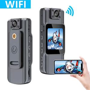 Minikamera med HD IPS -skärm 180Rotatable Len och Back Clip Full HD Body Warna Wearable Pocket BodyCam Camcorder 240106