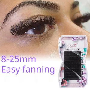 Yelix 0.07 Thickness Easy Fanning Eyelash Extensions 8-25mm Soft Faux Cils Volume Russe Natural Eyelashes Individual Eye Lashes 240105