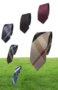 Plaid Neck Ties For Men Women 7cm Polyester Silk Business Skinny Slim Narrow Bridegroom Party Dress Wedding Necktie286A1893595