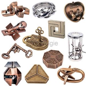 Intelligence toys Classic IQ Metal Brain teaser Magic Baffling Puzzles Game Toys for Children Adults Funny Gifts 24327