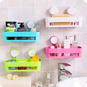 Accessori per bagno Accessori per bagno multifunzionale in plastica per bagno ripido di stoccaggio doppia aspirazione su scaffali a parete Organizadores Estante Scaffali FRE